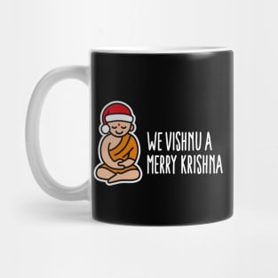 Funny Christmas puns We Vishnu a Merry Krishna Hindu Yoga Mug